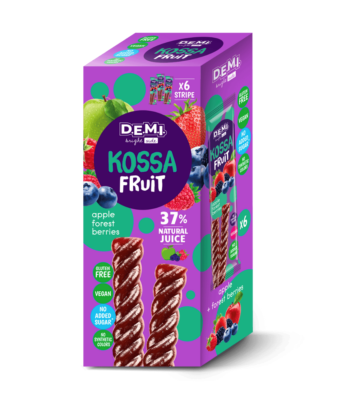 KOSSA FRUIT x6 with juice of forest berries