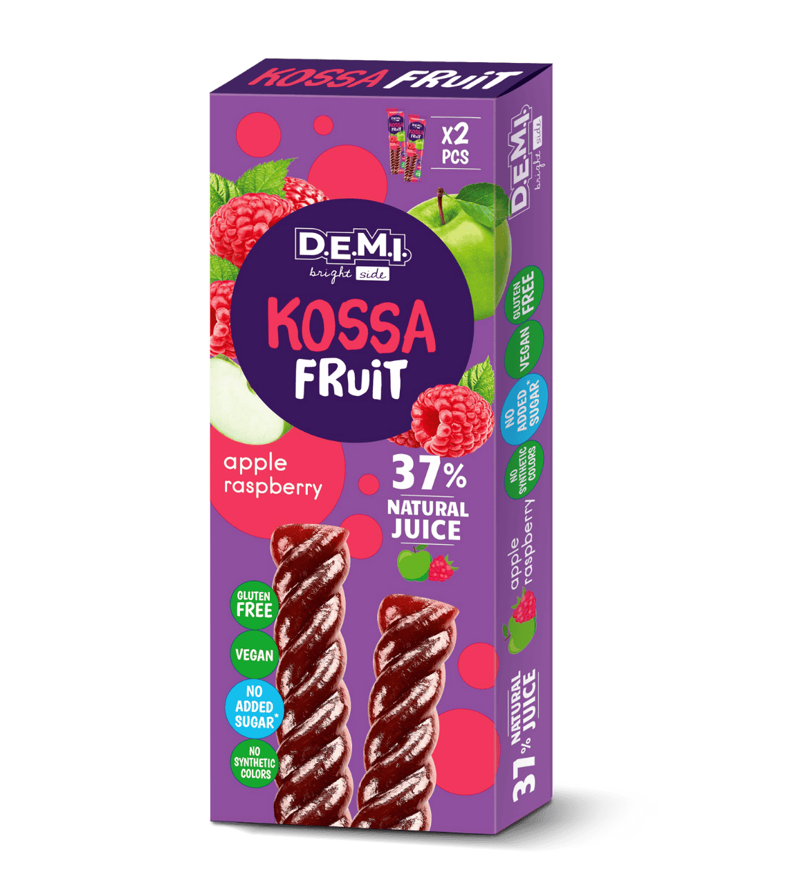 KOSSA FRUIT x2 with raspberry juice