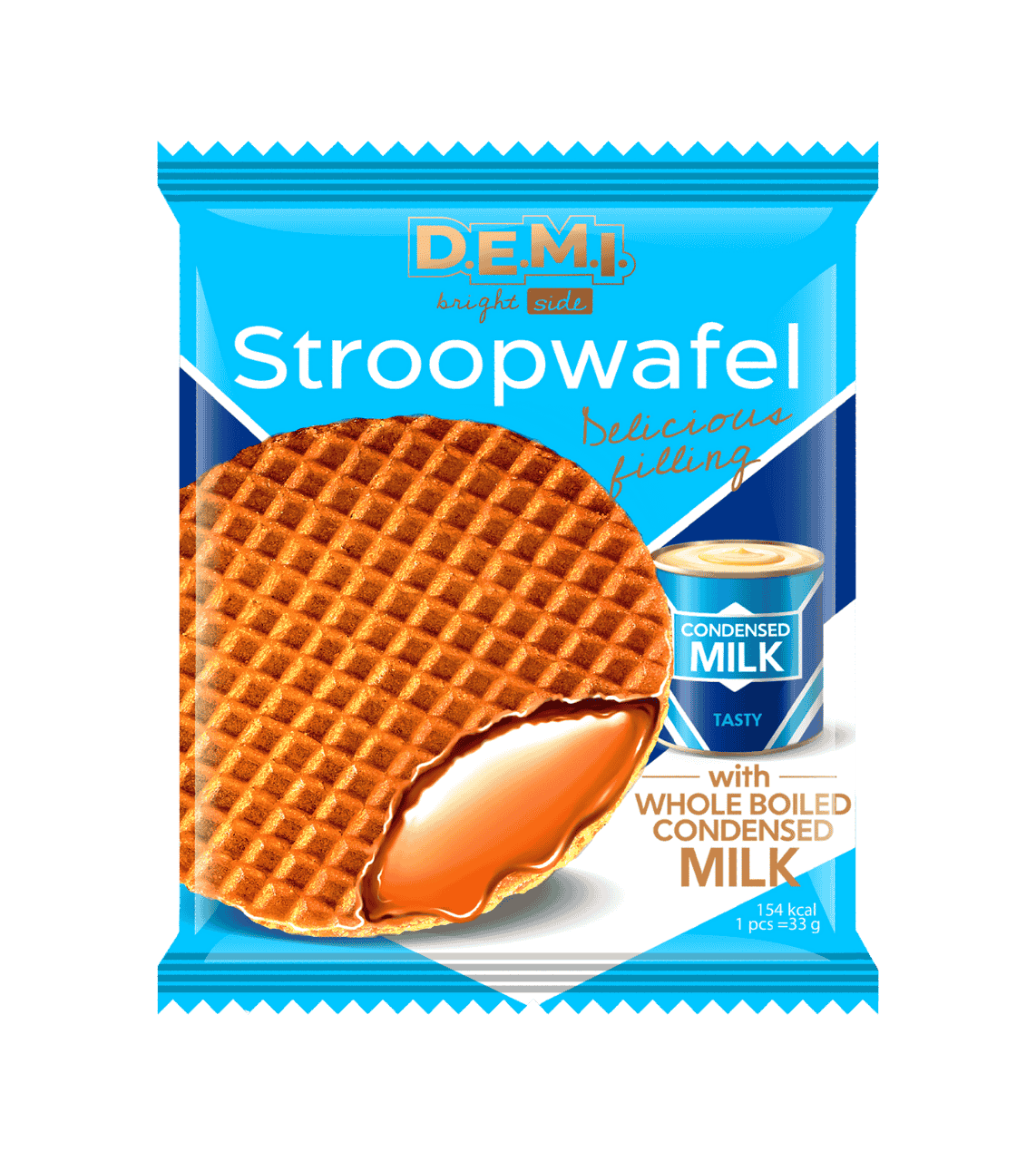 Stroopwafel with whole boiled condensed milk